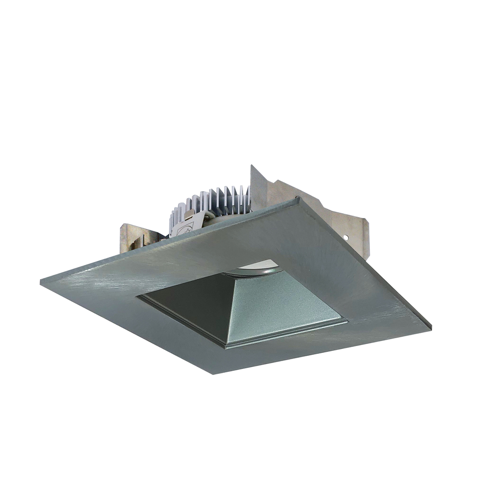 4" Cobalt Shallow High Lumen LED Trim, Square/Square Regress, 850lm, 4000K, Natural Metal