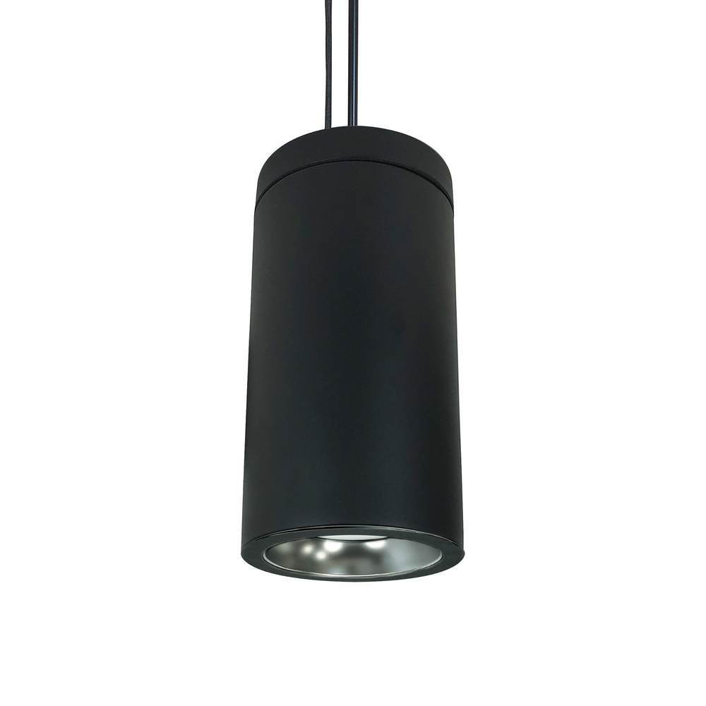 6" Cobalt Pendant Mount Cylinder, Black, 1000L, 3000K, Black /Black Reflector, 120V Triac/ELV