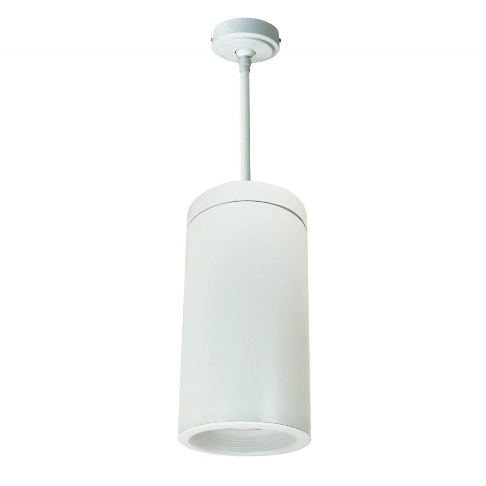 6" Cobalt Pendant Mount Cylinder, White, 1000L, 3500K, White Baffle, 120V Triac/ELV/0-10V & 277V