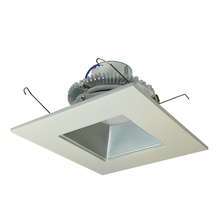 Nora NLCBC2-65630MPW/10 - 6" Cobalt Click LED Retrofit, Square Reflector, 1000lm / 12W, 3000K, Matte Powder White