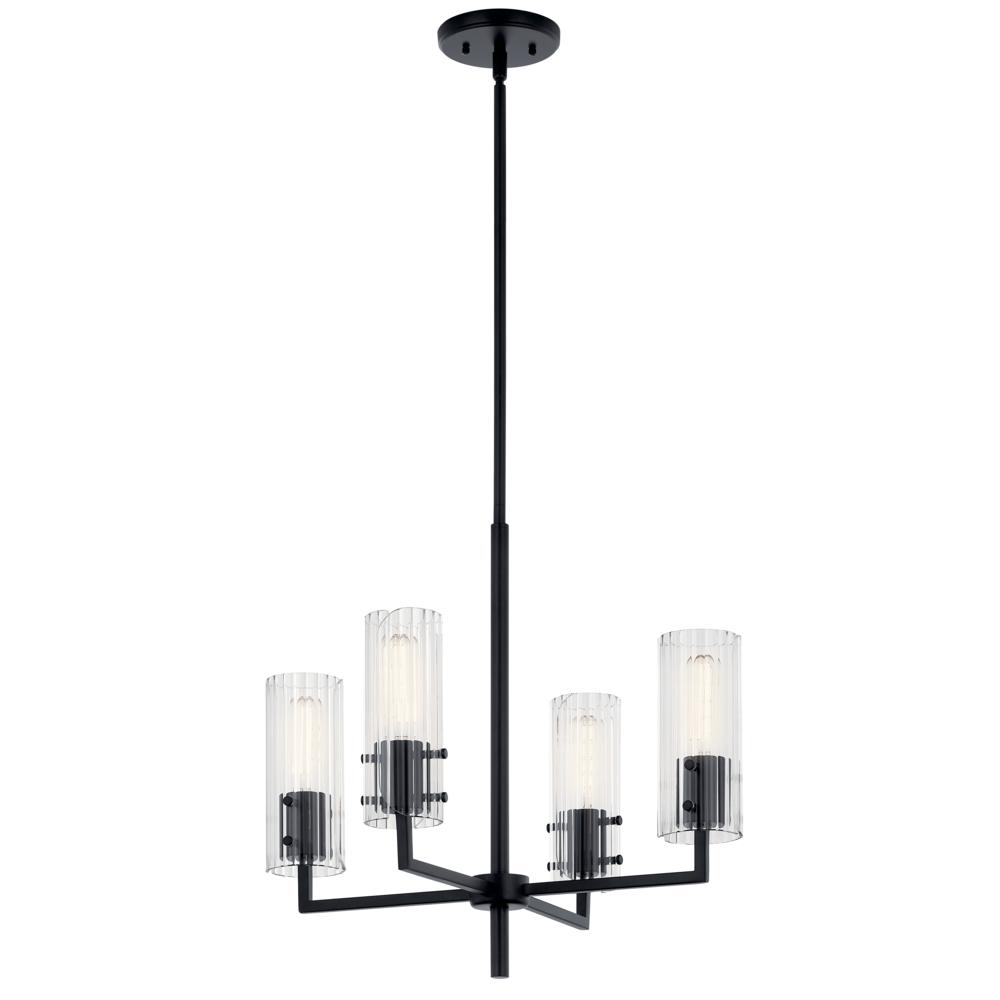 Velestino 20.5" 4-Light Chandelier in Black