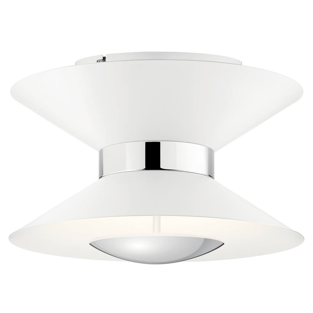 Kordan 3000K LED 1 Light Semi Flush Matte White