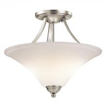 Kichler 43512NIL18 - Keiran™ 2 Light Semi Flush with LED Bulbs Brushed Nickel