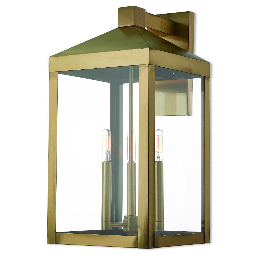 3 Lt AB Outdoor Wall Lantern