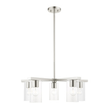 Livex Lighting 45475-91 - 5 Lt Brushed Nickel Chandelier