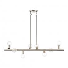 Livex Lighting 45868-91 - 8 Light Brushed Nickel Large Chandelier