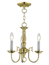 Livex Lighting 5013-02 - 3 Light Polished Brass Mini Chandelier