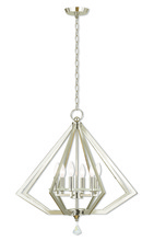 Livex Lighting 50666-35 - 6 Light Polished Nickel Chandelier