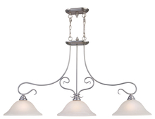 Livex Lighting 6108-91 - 3 Light Brushed Nickel Island