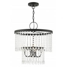 Livex Lighting 51064-04 - 4 Lt Black Pendant Chandelier