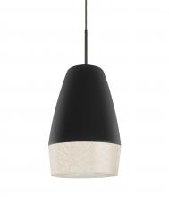 Besa Lighting 1JC-ABU12BK-LED-BR - Besa, Abu 12 Cord Pendant, Black/Glitter, Bronze Finish, 1x9W LED