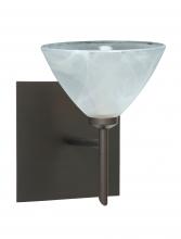  1SW-174352-LED-BR-SQ - Besa Wall With SQ Canopy Domi Bronze Marble 1x5W LED