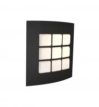 Besa Lighting QUAD10-LED-BK - Besa, Quad 10 Sconce, Opal/Black, 1x9W LED