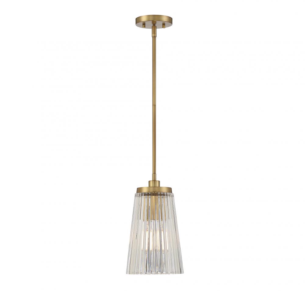 Chantilly 1-LightÂ Pendant in Warm Brass