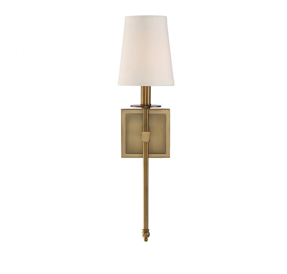 Monroe 1-Light Wall Sconce in Warm Brass