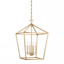  3-421-4-322 - Townsend 4-Light Pendant in Warm Brass