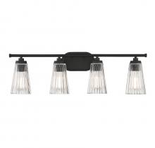 Savoy House 8-1745-4-BK - Chantilly 4-Light Bathroom Vanity Light in Matte Black