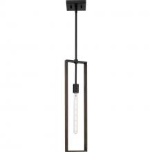  P500444-31M - Boundary Collection One-Light Matte Black Roasted Chicory Modern Pendant