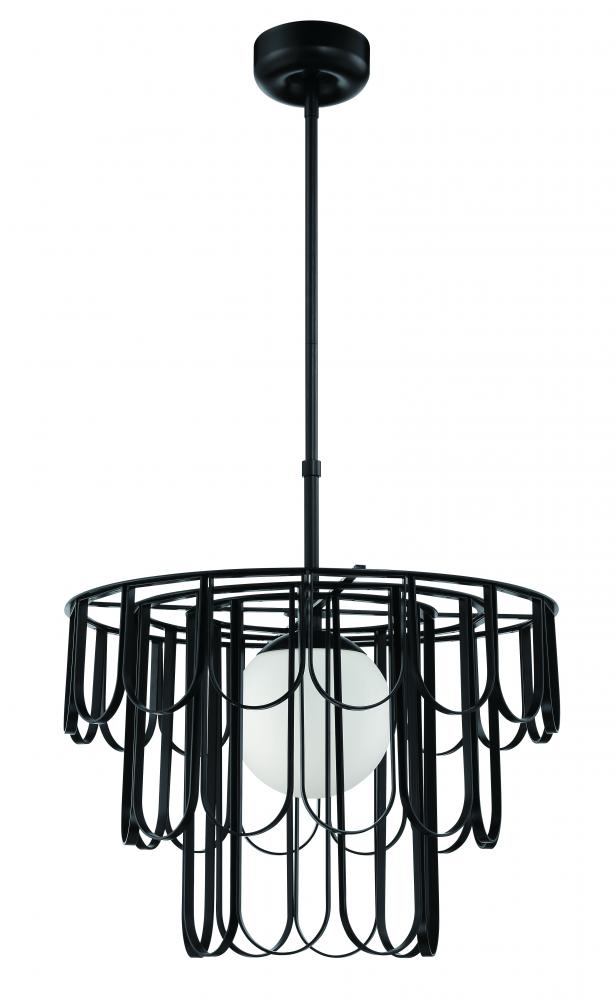 Melody 1 Light Pendant in Flat Black