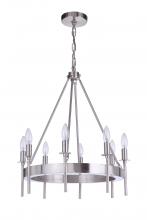 Craftmade 54328-BNK - Larrson 8 Light Chandelier in Brushed Polished Nickel