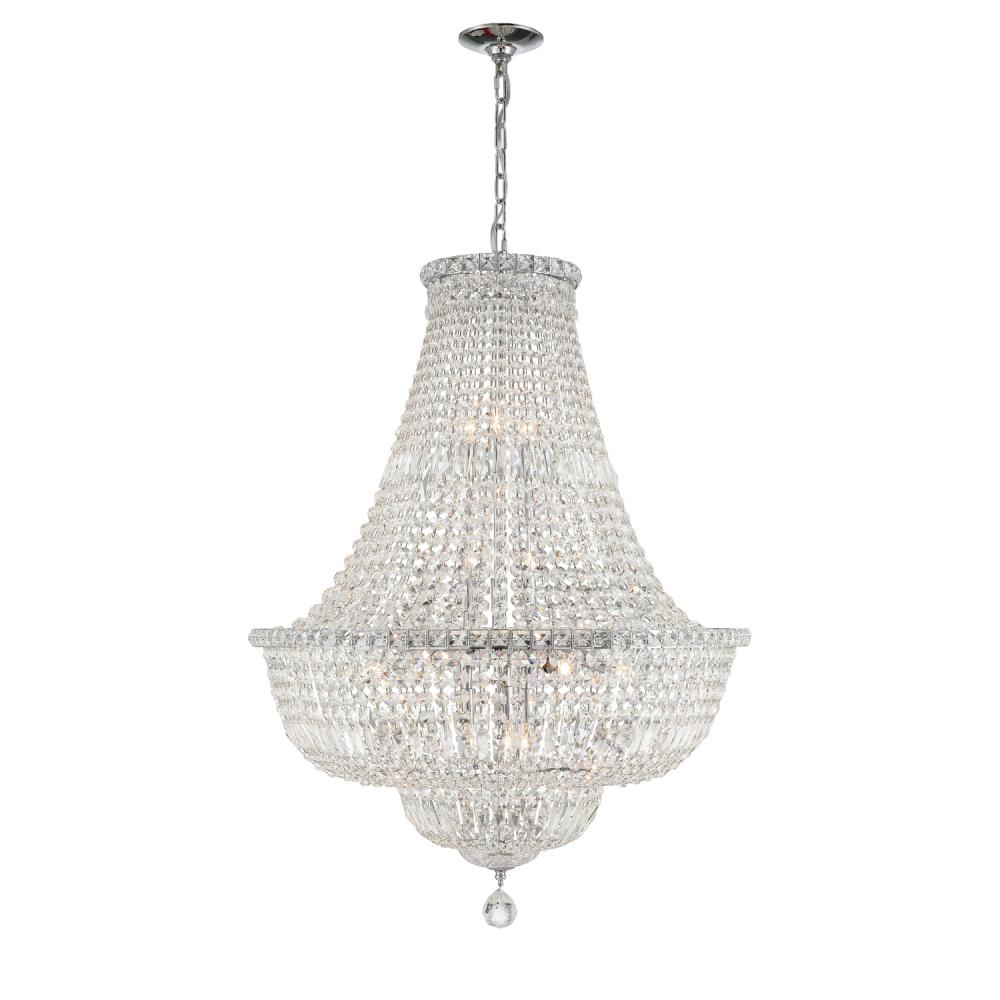 Roslyn 15 Light Polished Chrome Chandelier