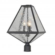 Crystorama GLA-9709-WT-BC - Brian Patrick Flynn Glacier 3 Light Black Charcoal Large Outdoor Post