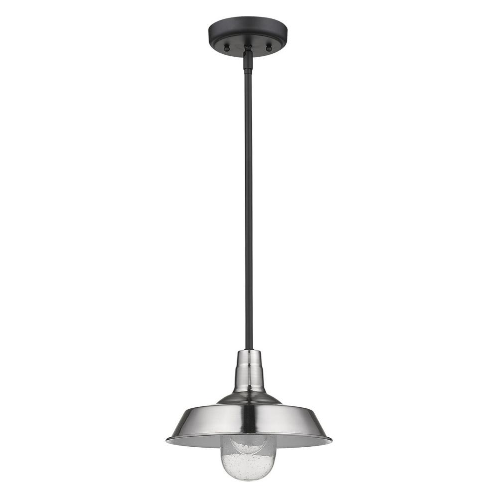 Burry 1-Light Satin Nickel Convertible Pendant