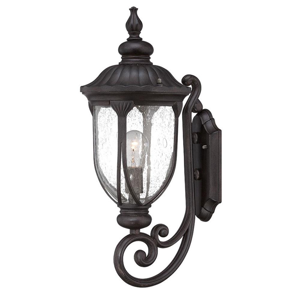 Laurens Collection Wall-Mount 1-Light Outdoor Black Coral Light Fixture