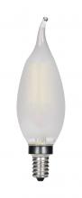  S21732 - 4.5 Watt CA10 LED; Frosted; Candelabra base; 2700K; 120 Volt; 2-Card