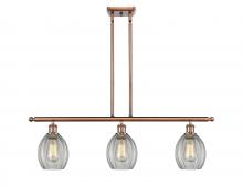  516-3I-AC-G82 - Eaton - 3 Light - 36 inch - Antique Copper - Cord hung - Island Light