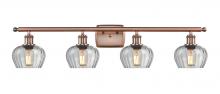  516-4W-AC-G92 - Fenton - 4 Light - 37 inch - Antique Copper - Bath Vanity Light