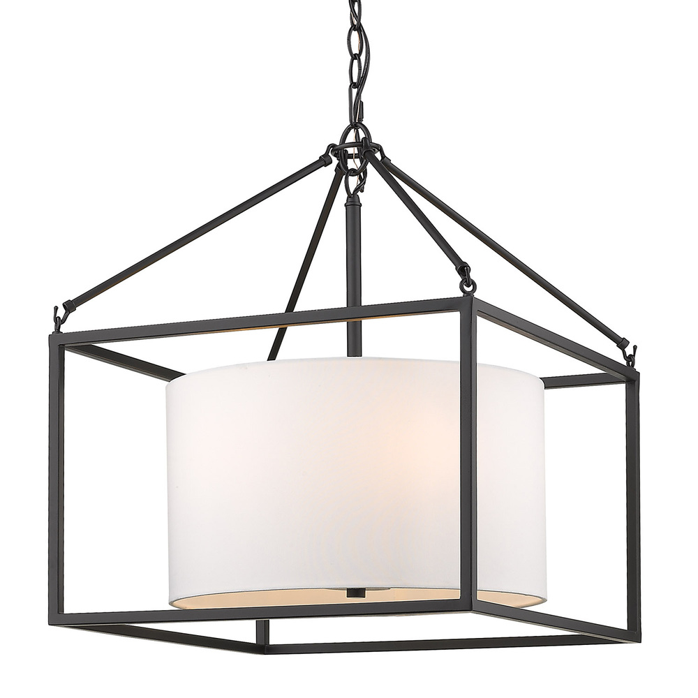 Manhattan 5 Light Chandelier in Matte Black