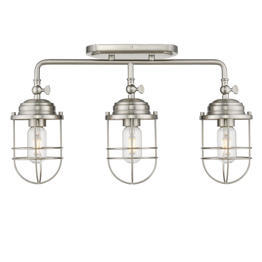 Seaport 3-Light Semi-Flush - Track in Silver