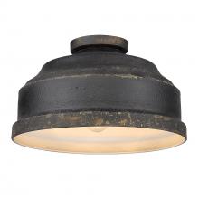 Golden 0806-FM ABI - Keating Flush Mount in Antique Black Iron