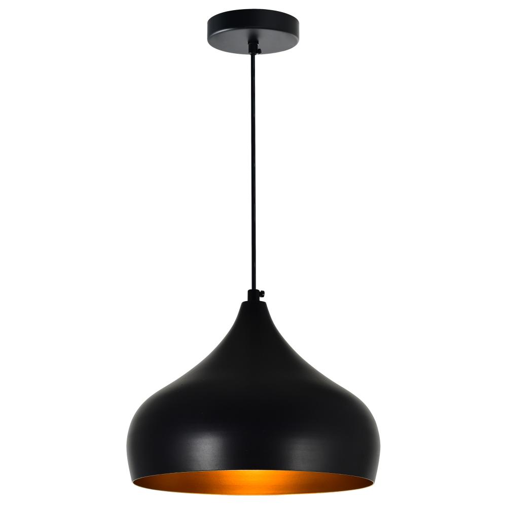 Dynamic 1 Light Down Pendant With Black Finish