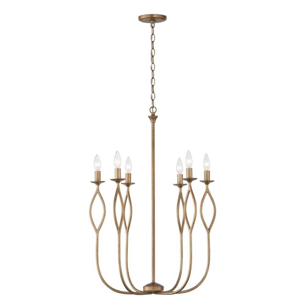 6-Light Chandelier in Mystic Luster