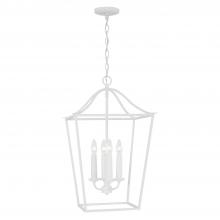 Capital 550641XW - 4-Light Foyer Pendant Lantern in Textured White