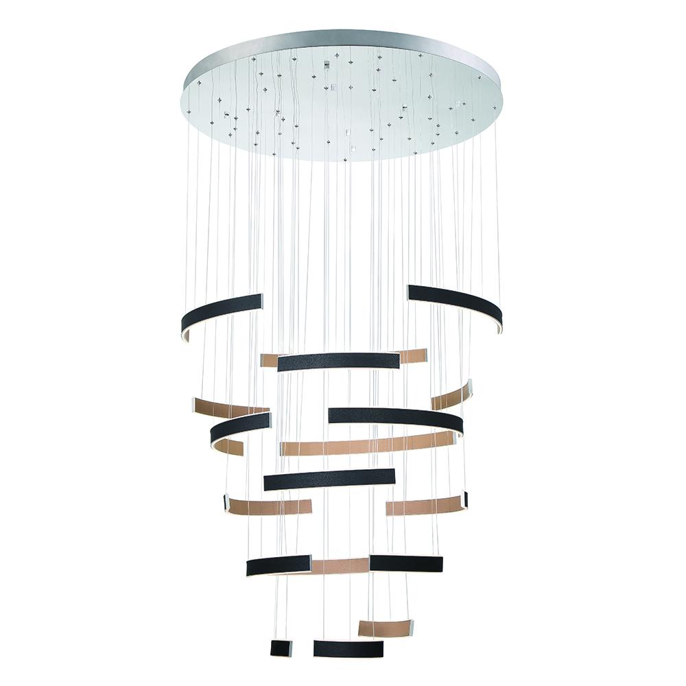 Verdura 1 Light Chandelier in Black + Brown