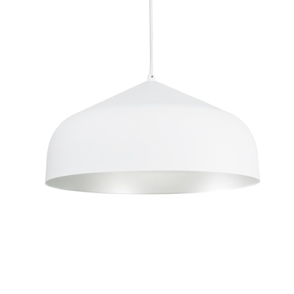 Helena 17-in White/Silver 1 Light Pendant