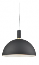 Kuzco Lighting Inc 492316-BK/GD - Archibald 16-in Black With Gold Detail 1 Light Pendant