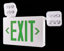 Elco Lighting EE94HG - LED COMBO EXIT & EMERGENCY  GREEN