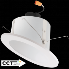 Elco Lighting EL715CT5W - 6``SLP CLNG RFLCTR INSRT GMBL 1050LM 5CCT