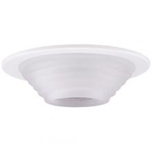 Elco Lighting EL1453W - DISCON 4`` WHT GLASS CONE LV TRIM