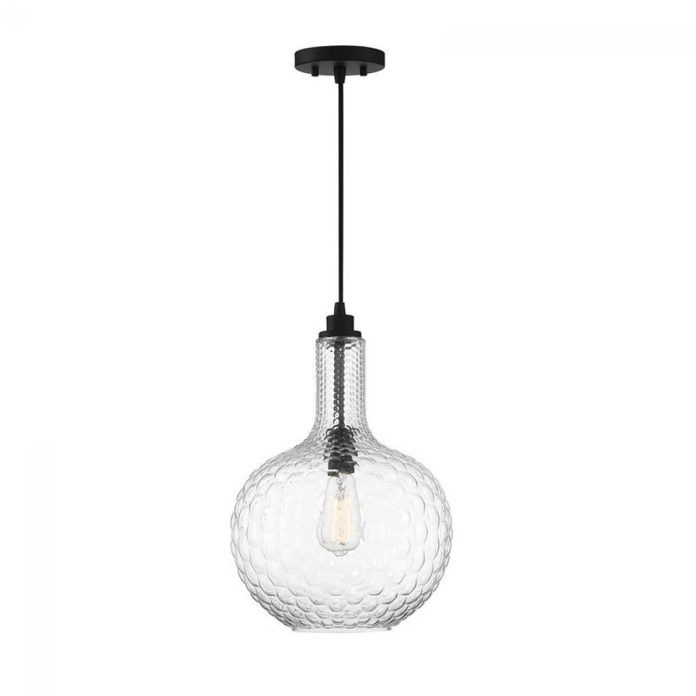 Kantor 1-Light Pendant in Matte Black