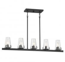 Lighting One US V6-L1-2321-5-89 - Dimond 5-Light Linear Chandelier in Matte Black