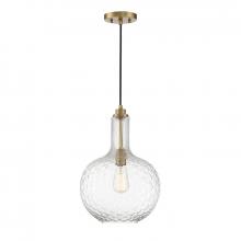 Lighting One US L7-2930-1-322 - Kantor 1-Light Pendant in Warm Brass