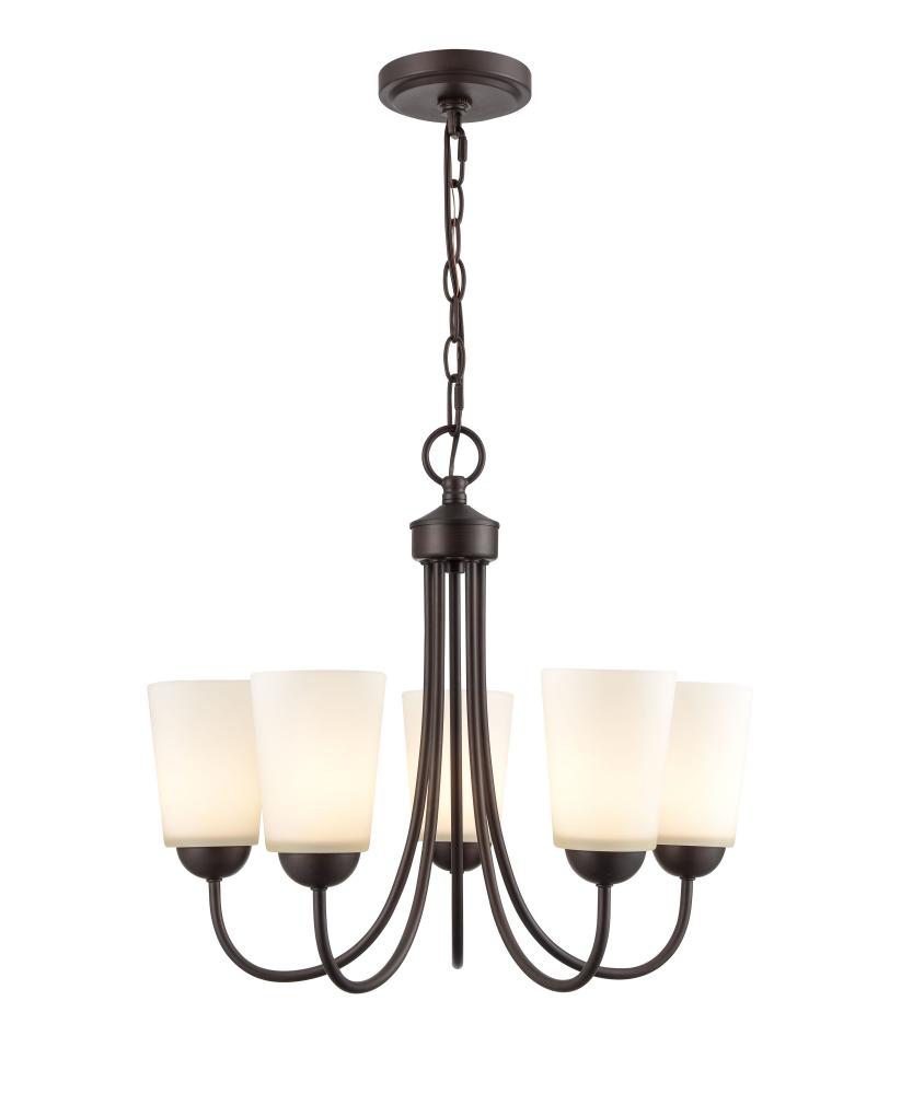 Ivey Lake 5-Light Chandelier Ceiling Light Rubbed Bronze