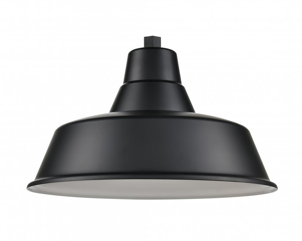 R Series 1-Light Classic Warehouse Shade Satin Black