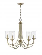 Millennium 22405-VB - Waddingham 5-Light Chandelier Ceiling Light Vintage Brass