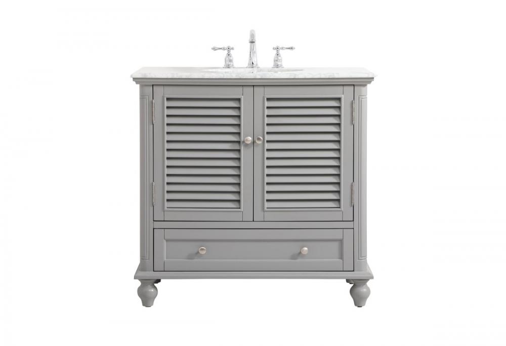 36 Inch Single Bathroom Vanity in Grey